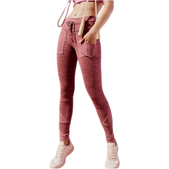 FREE PEOPLE | Kyoto High-Rise Ankle Legging | Patchwork Sweatpants Pockets Small - Picture 7 of 7